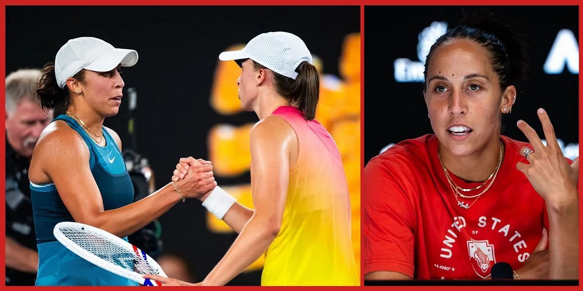 Madison Keys and Iga Swiatek at the Australian Open. (Source: Getty)