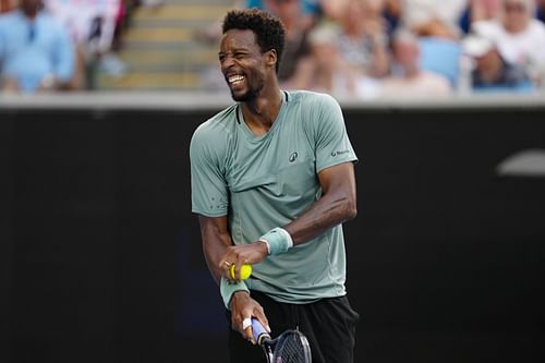 Gael Monfils during his match against Ben Shelton at the Melbourne Major (Image Source: Getty)