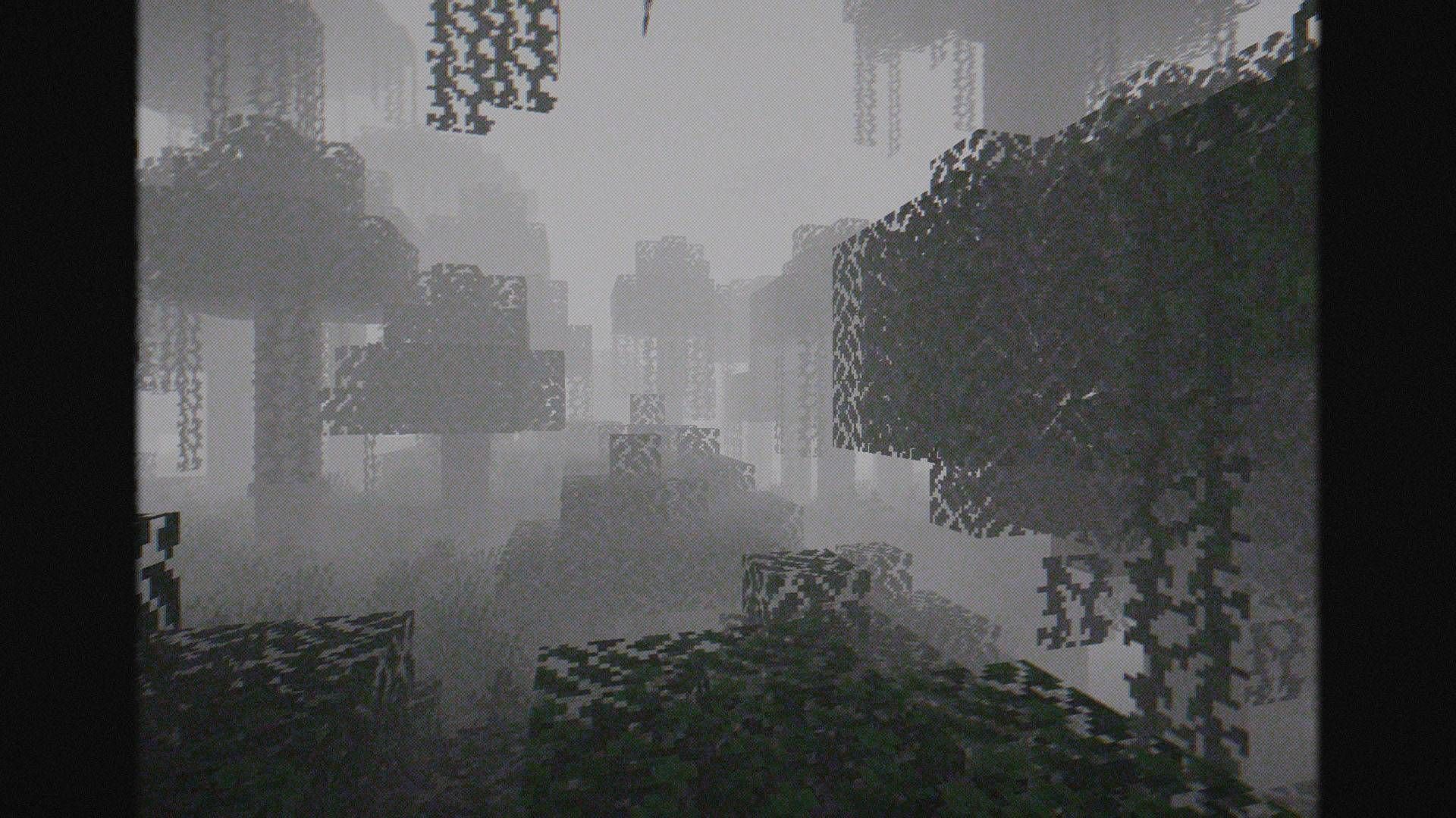 Cursed Fog adds more fog and an eerie CRT aberration effect in Minecraft (Image via CurseForge/LoLip_p || Mojang Studios)