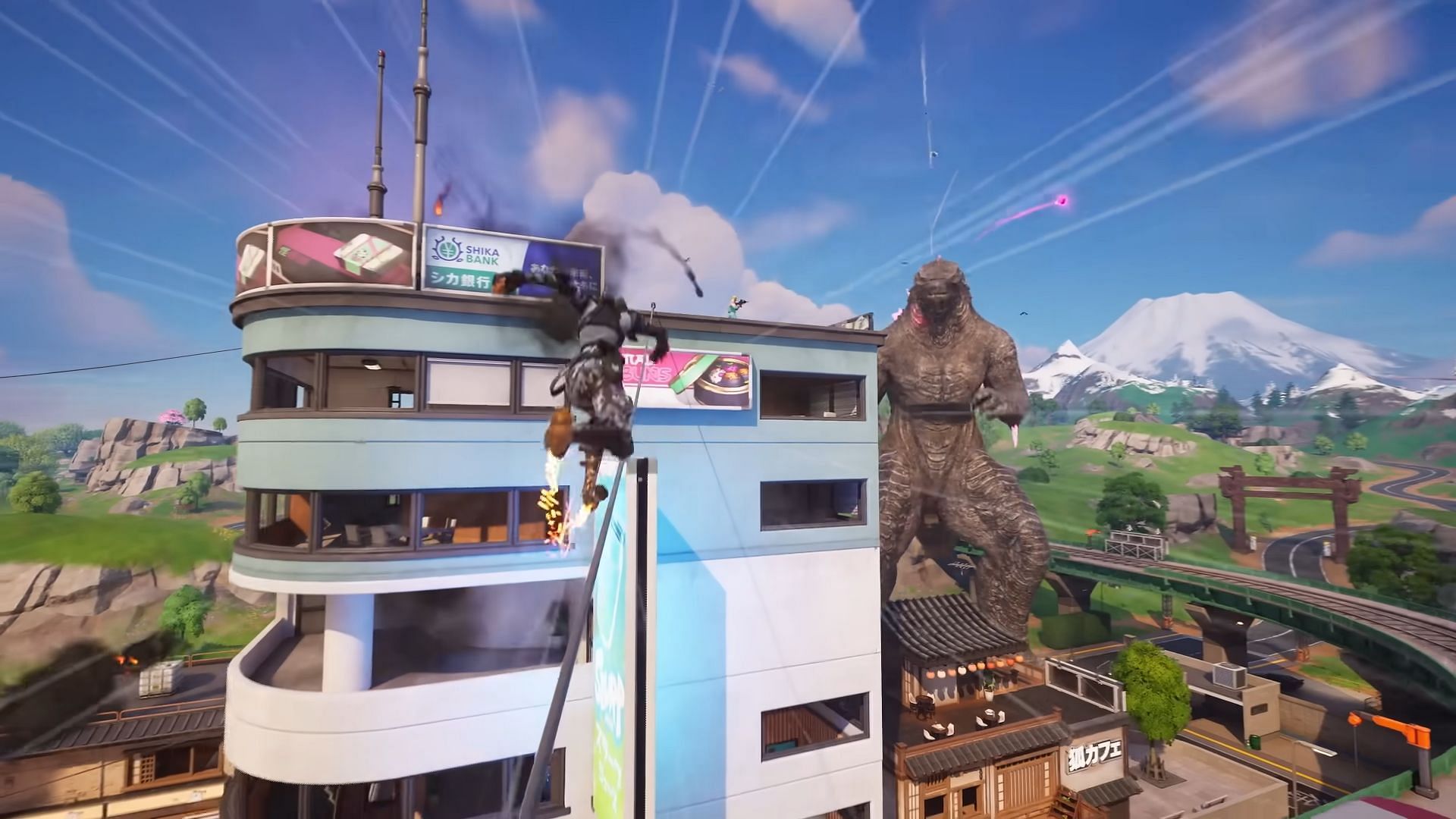 Godzilla has three abilities in Fortnite Chapter 6 Season 1 (Image via Epic Games)