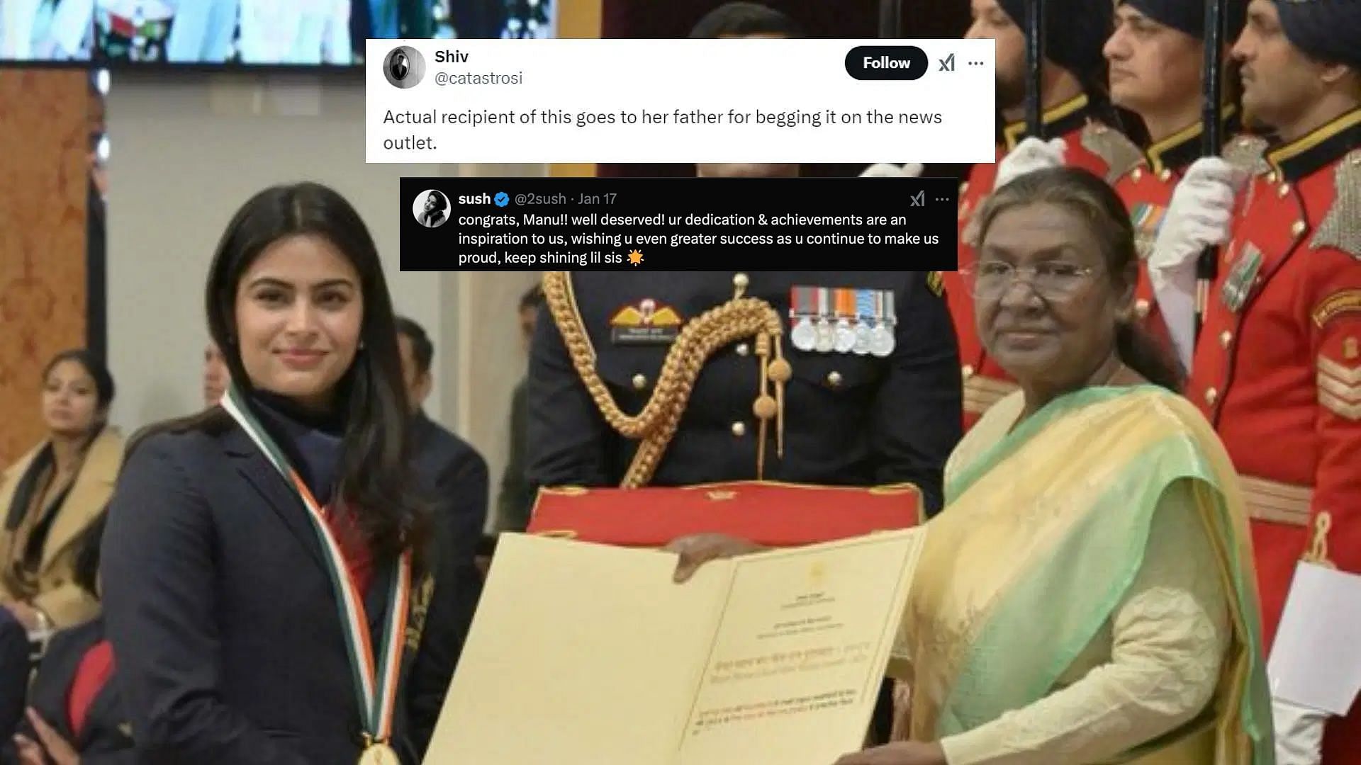 &quot;Lost all her respect&quot;;&quot;The Jewel Of India&quot; - Mixed reactions pour in as Manu Bhaker is conferred the Khel Ratna Award 2024