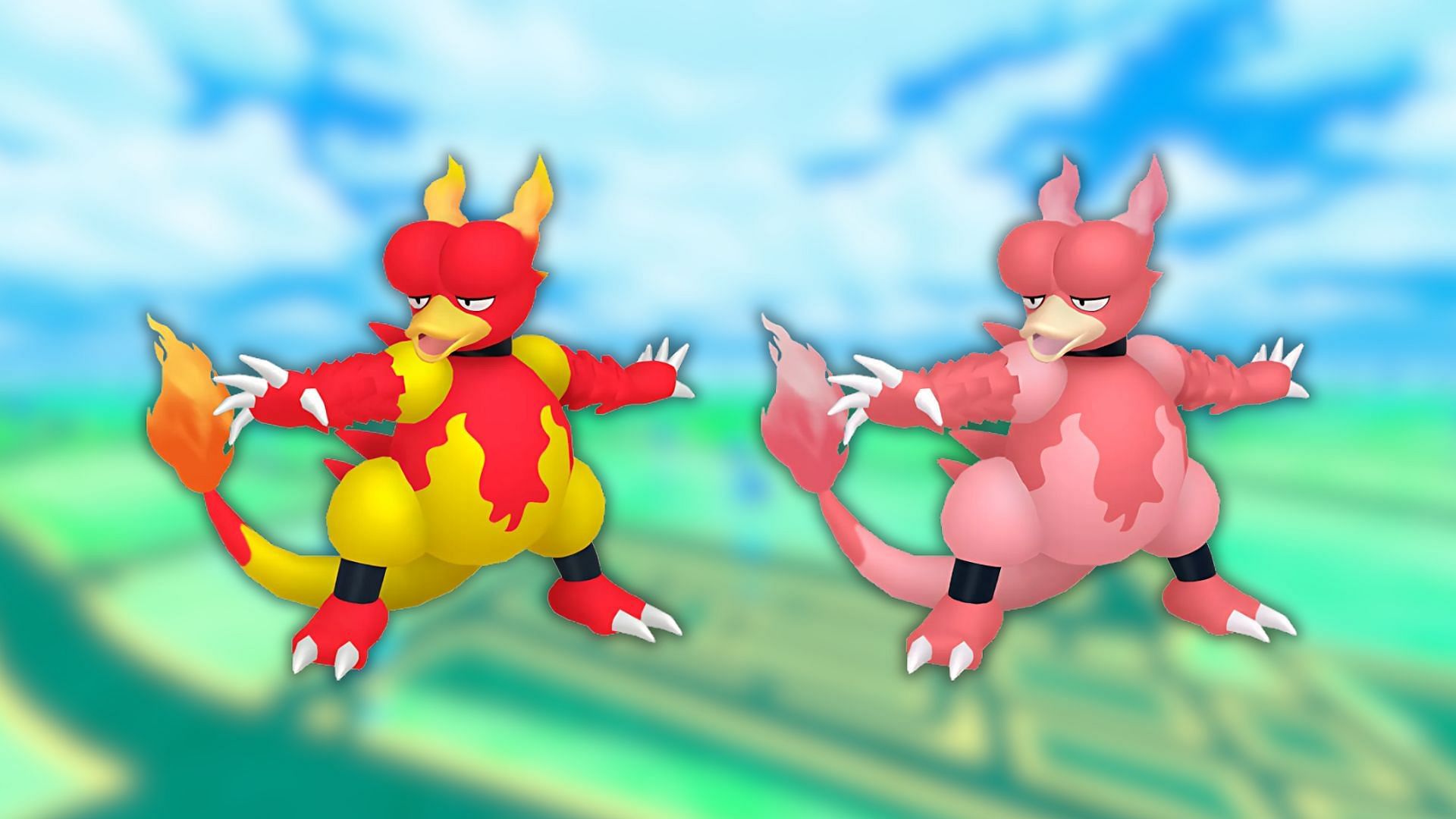 Magmar and its Shiny variant (Image via The Pokemon Company)