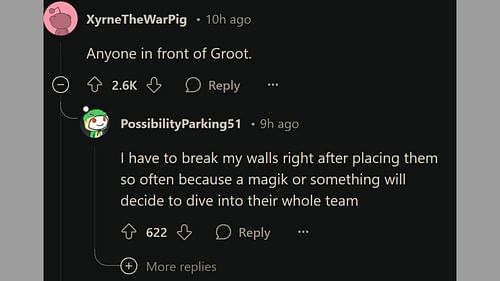 Groot's abilities make it hard for Strategists to heal teammates (Image via Reddit || Individual-Sign-8739)