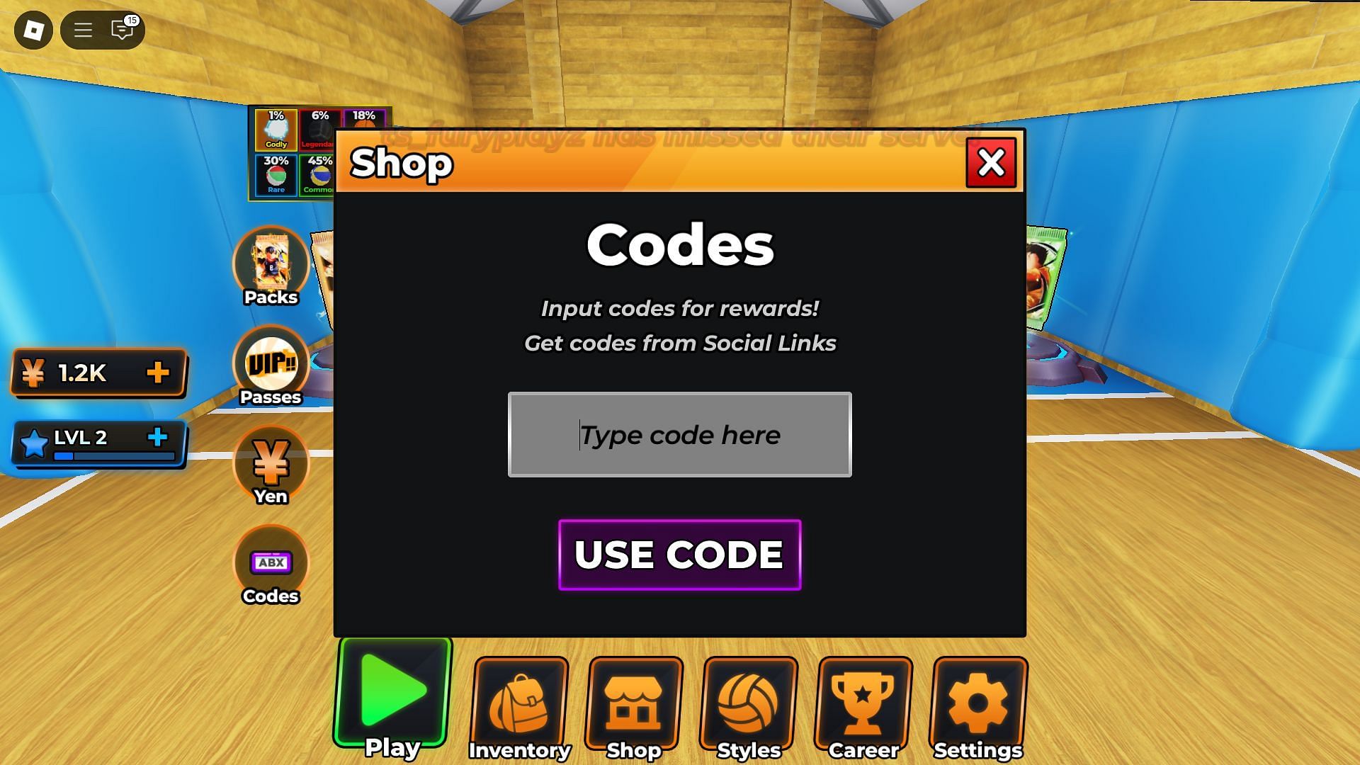 Codebox in Haikyuu Legends (Image via Roblox)