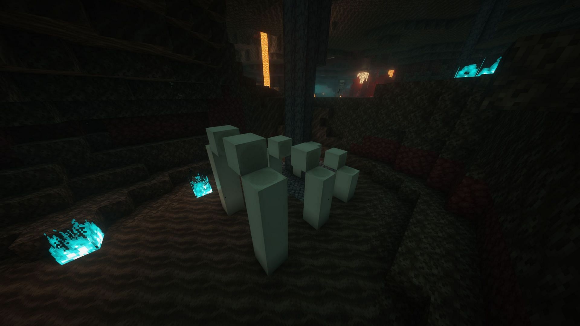 Nether fossils generate in Soul Sand Valley biomes (Image via Mojang Studios)