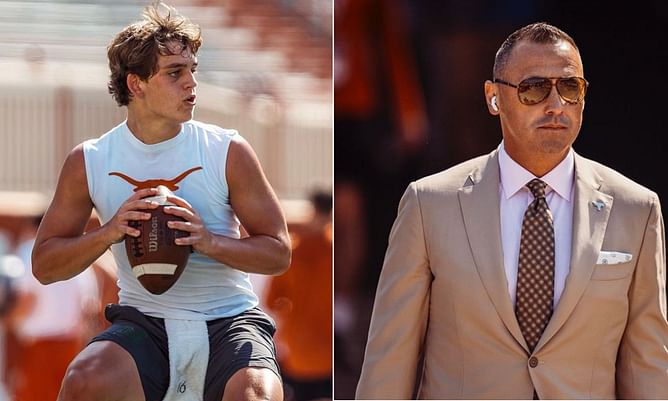 Steve Sarkisian's Texas Longhorns hit weight room after successful 2024 season ft. Arch Manning