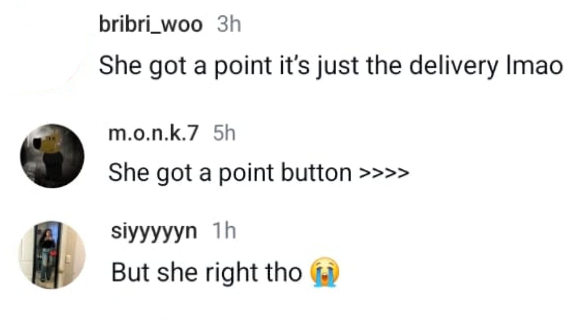 Netizens reacted as Asian Doll&#039;s video went viral (Image via Instagram / @bribri_woo / @m.o.n.k.7 / @siyyyyyn)