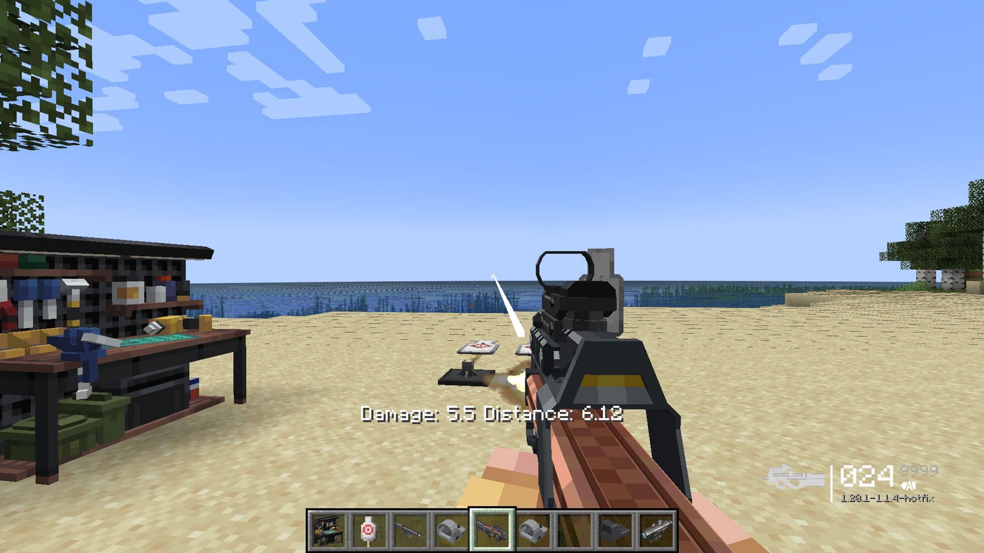 TaCZ features realistic animations as well a mixture of classic and modern weapons (Image via Mojang Studios || Curseforge/@TheRealClumsyAlien)