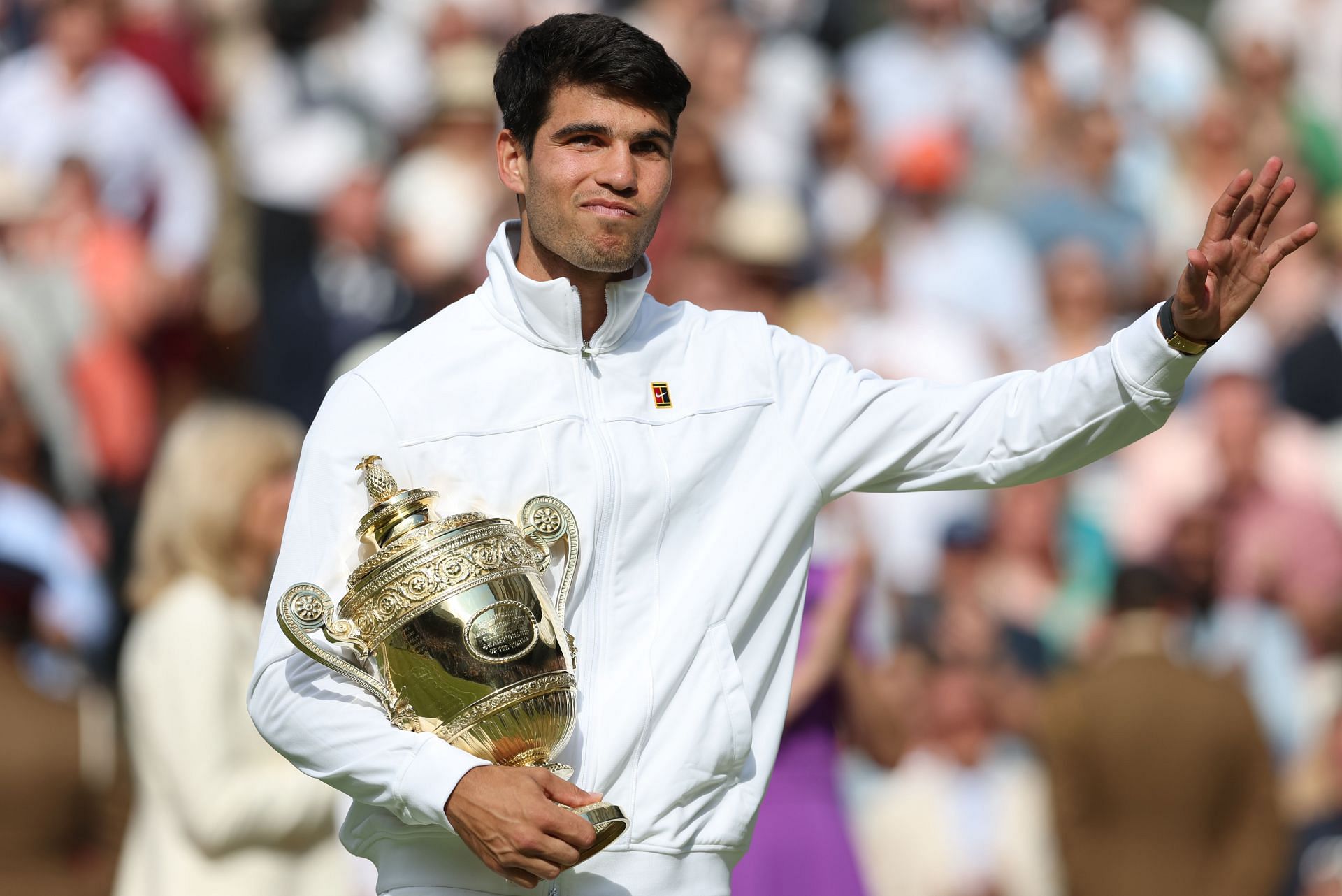 Carlos Alcaraz at Wimbledon 2024. (Photo: Getty)