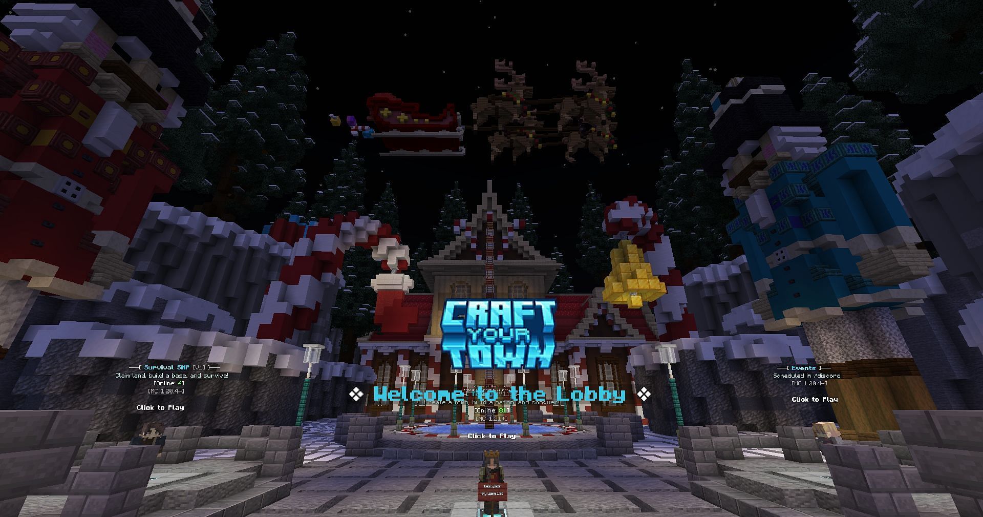 CraftYourTown is a great server that will meet all your needs (Image via Mojang Studios)