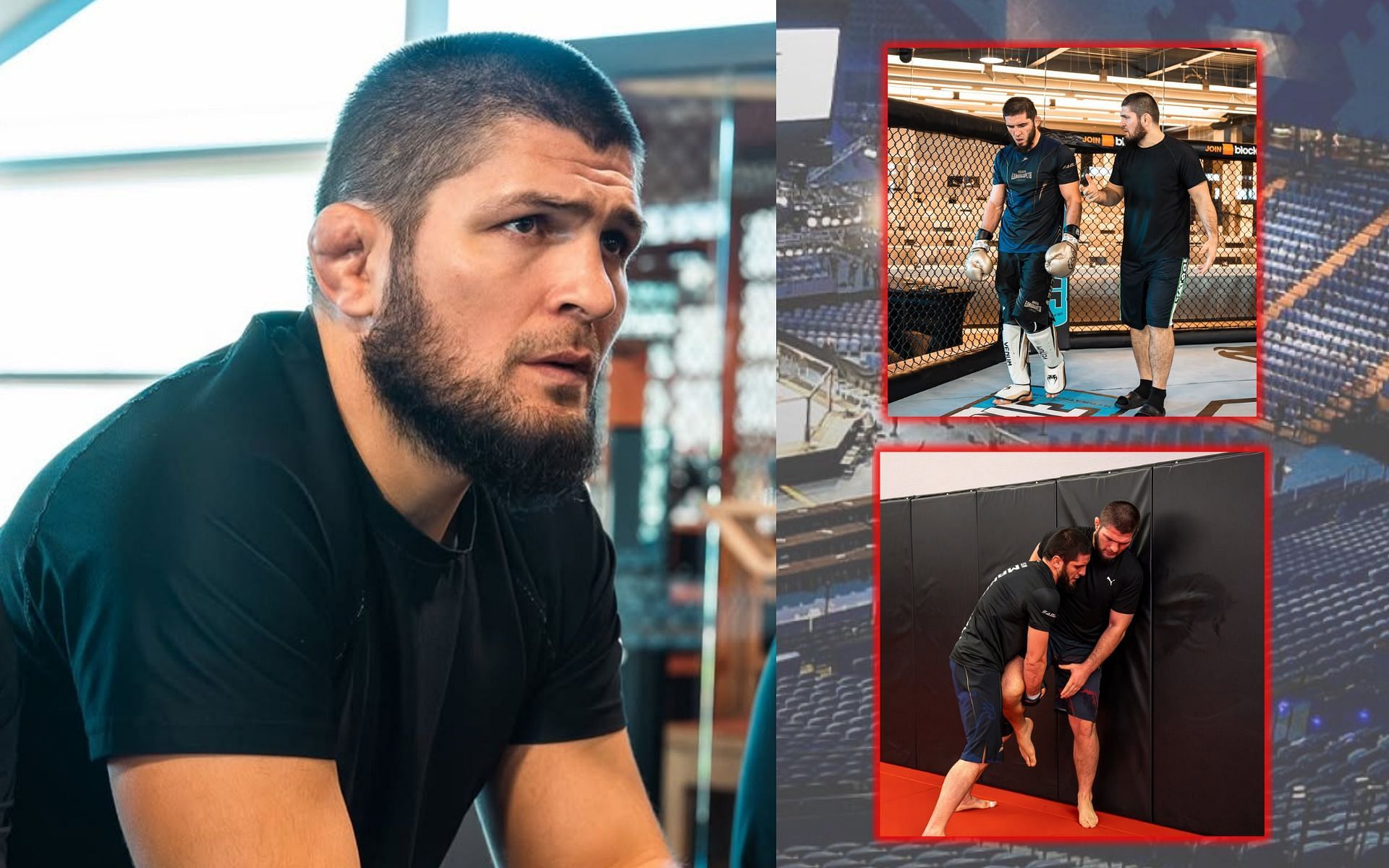 Khabib Nurmagomedov with team. [Images courtesy: @khabib_nurmagomedov on Instagram]