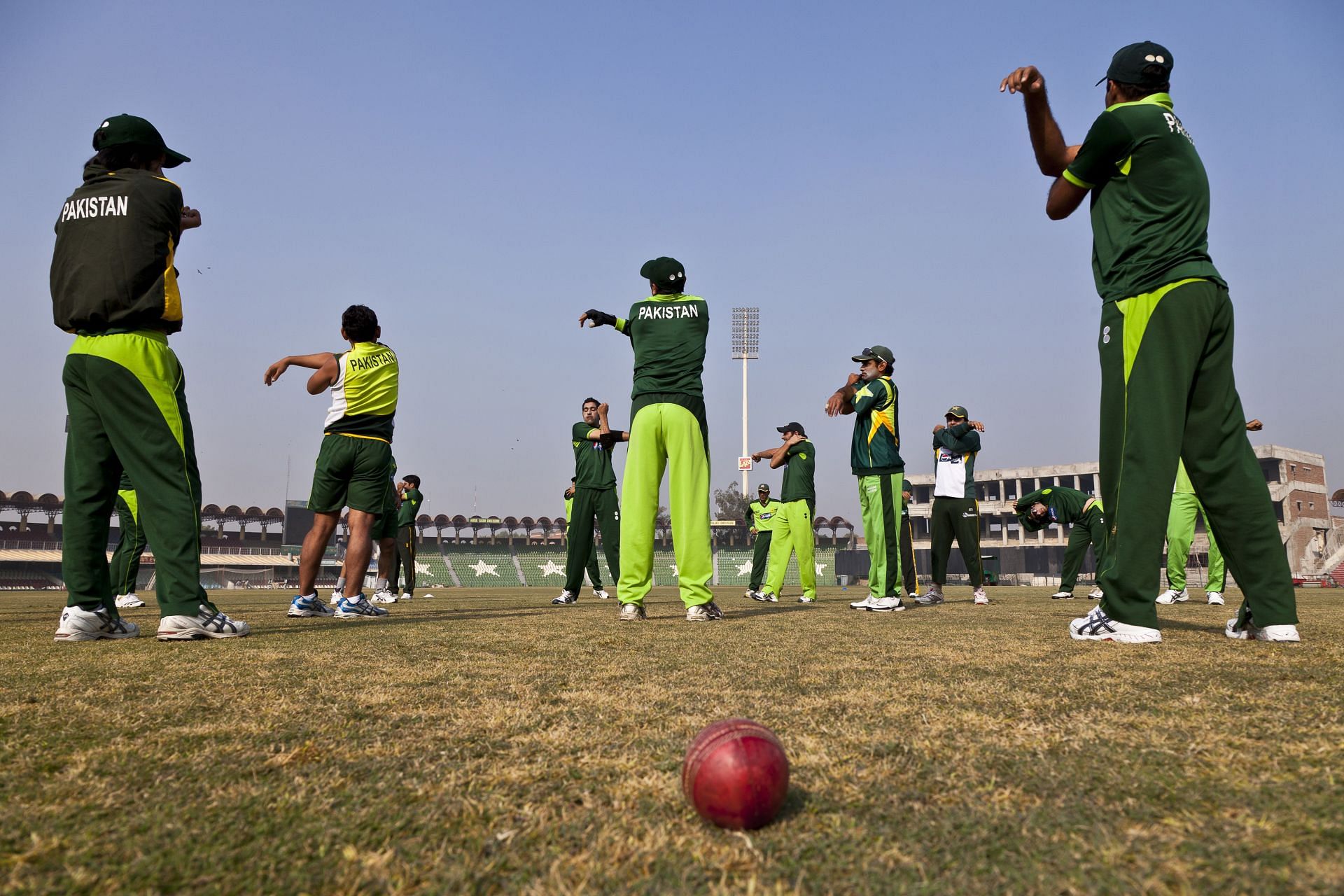 Pakistan - Lahore - National cricket team in training in Gaddafi stadium