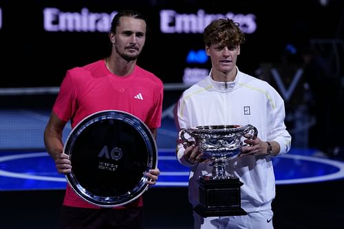 Alexander Zverev and Jannik Sinner at 2025 Australian Open - Image Source: Getty