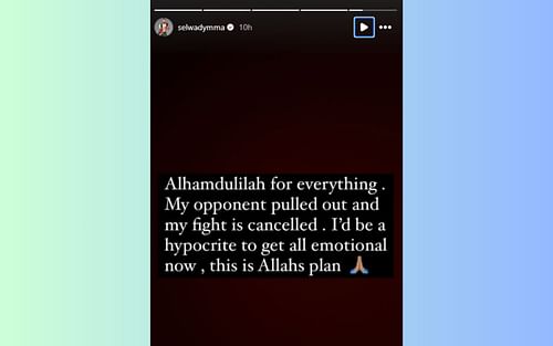 Abdul-Kareem Al-Selwady reveals his UFC Saudi Arabia fight is canceled [Image courtesy: @selwadymma via Instagram]