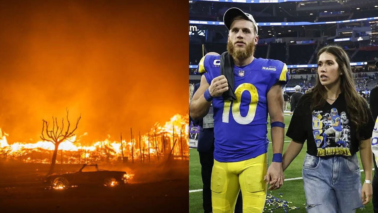 &ldquo;Our hearts are heavy&rdquo; - Rams WR Cooper Kupp&rsquo;s wife Anna shares update as LA wildfires threaten to engulf Southern California - Source: Imagn and Getty