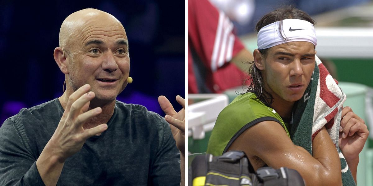 Andre Agassi (L) and Rafael Nadal (R) - Source: Getty