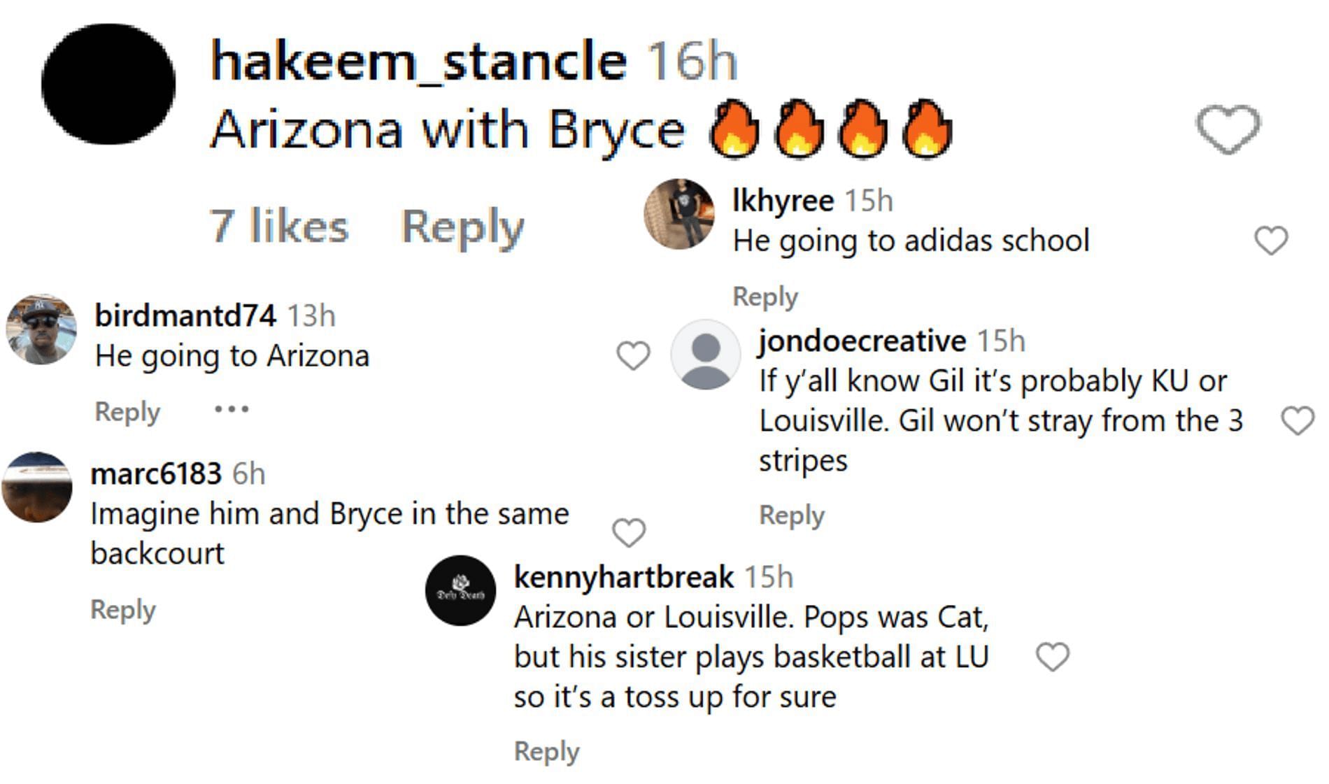 Fans react to Alijah Arenas narrowing down list of possible schools to five (Source: Instagram/On3Recruits)