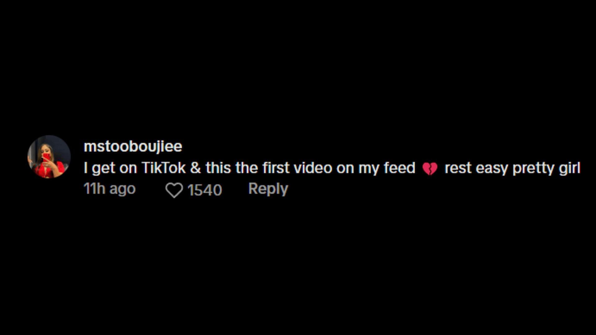 A netizen paid her tribute to the rising TikTok star. (Image via TikTok)