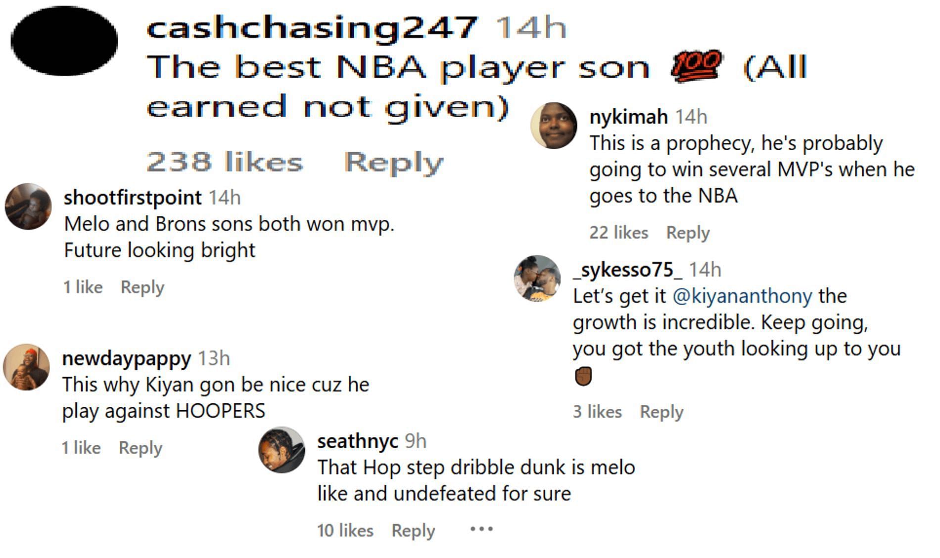 Hoops fans react to Kiyan Anthony winning MVP of the game honors (Source: Instagram/ballgame)