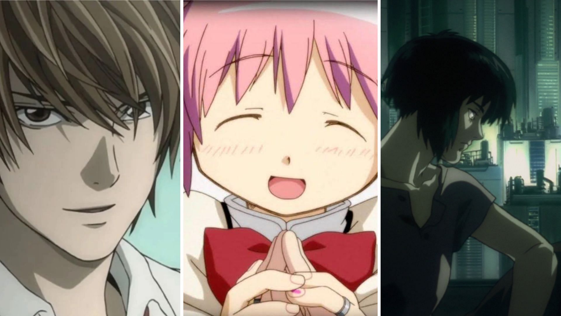 Death Note, Puella Magi Madoka Magica, Ghost in the Shell