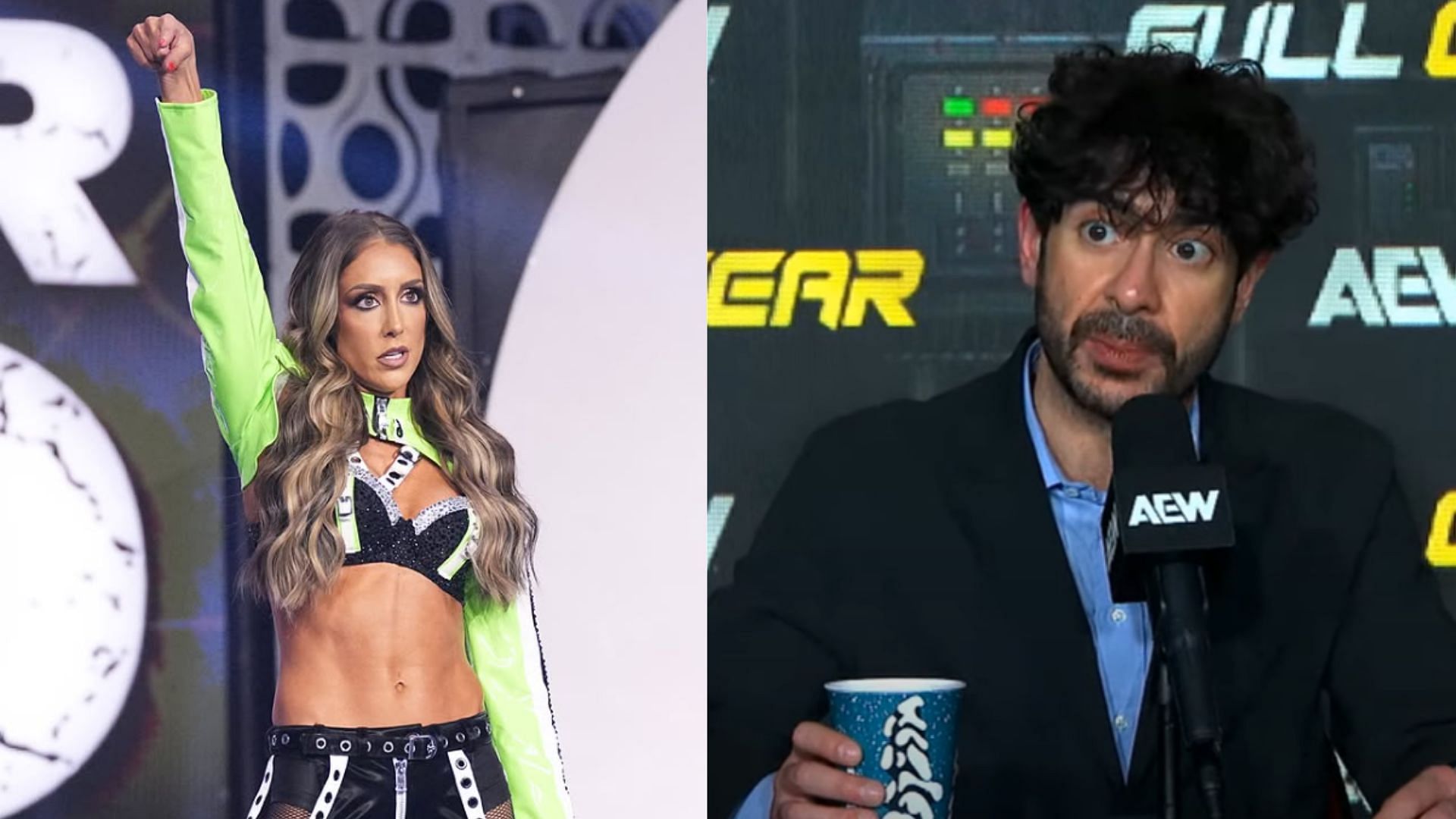 Britt Baker (left) / Tony Khan (right) [Image Credits: AEW