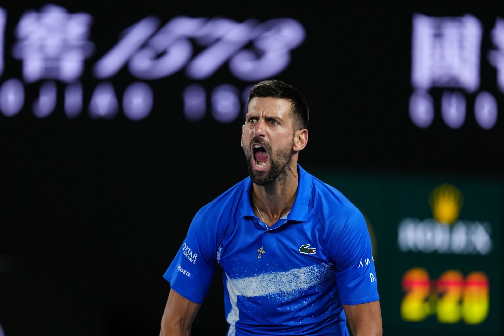 Novak Djokovic celebrating his win- Source: Getty