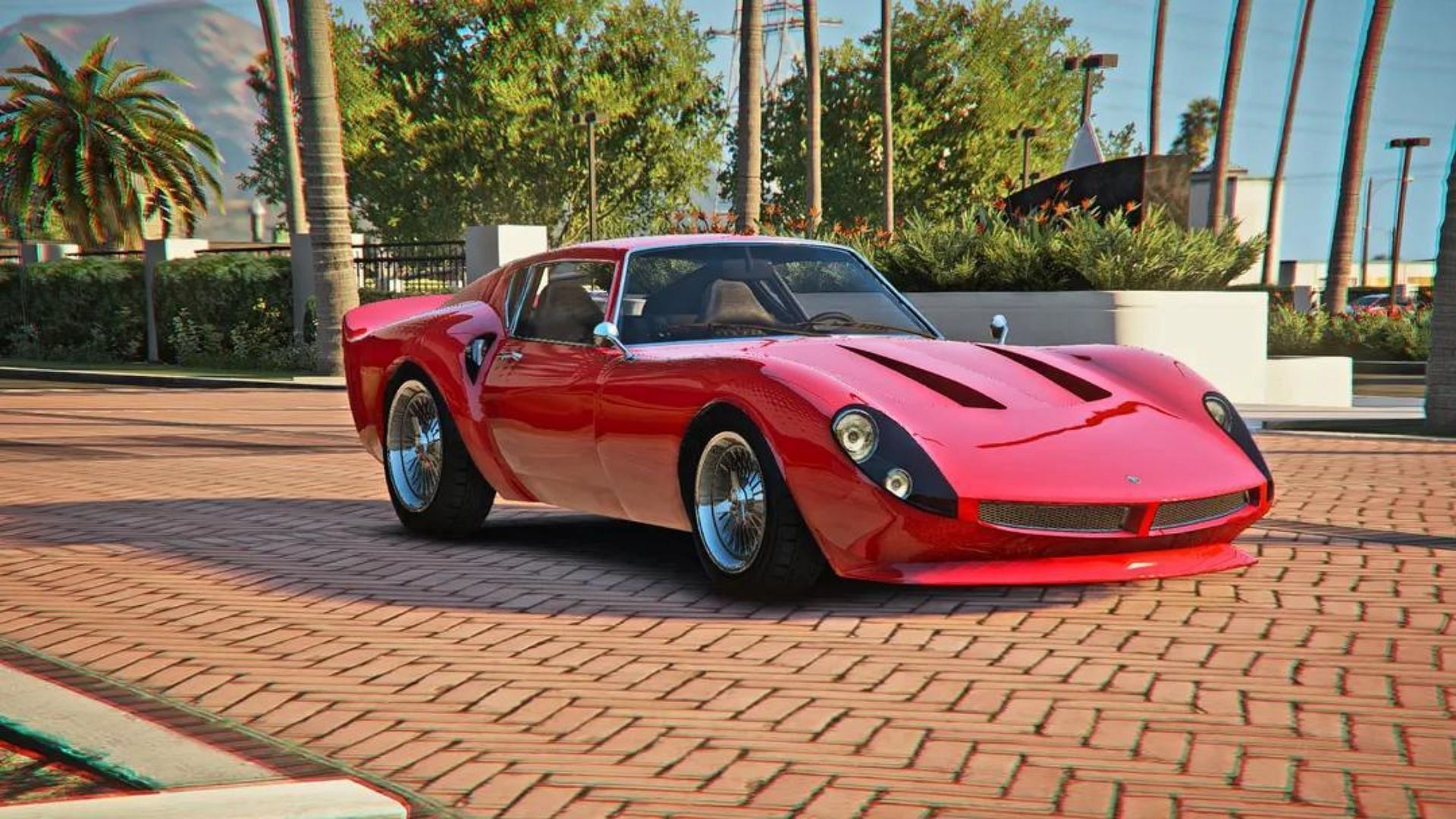 A fan clicked picture of the new GTA Online Podium Vehicle in red colour (Image via Rockstar Games, Fair_Archer_925/Reddit)