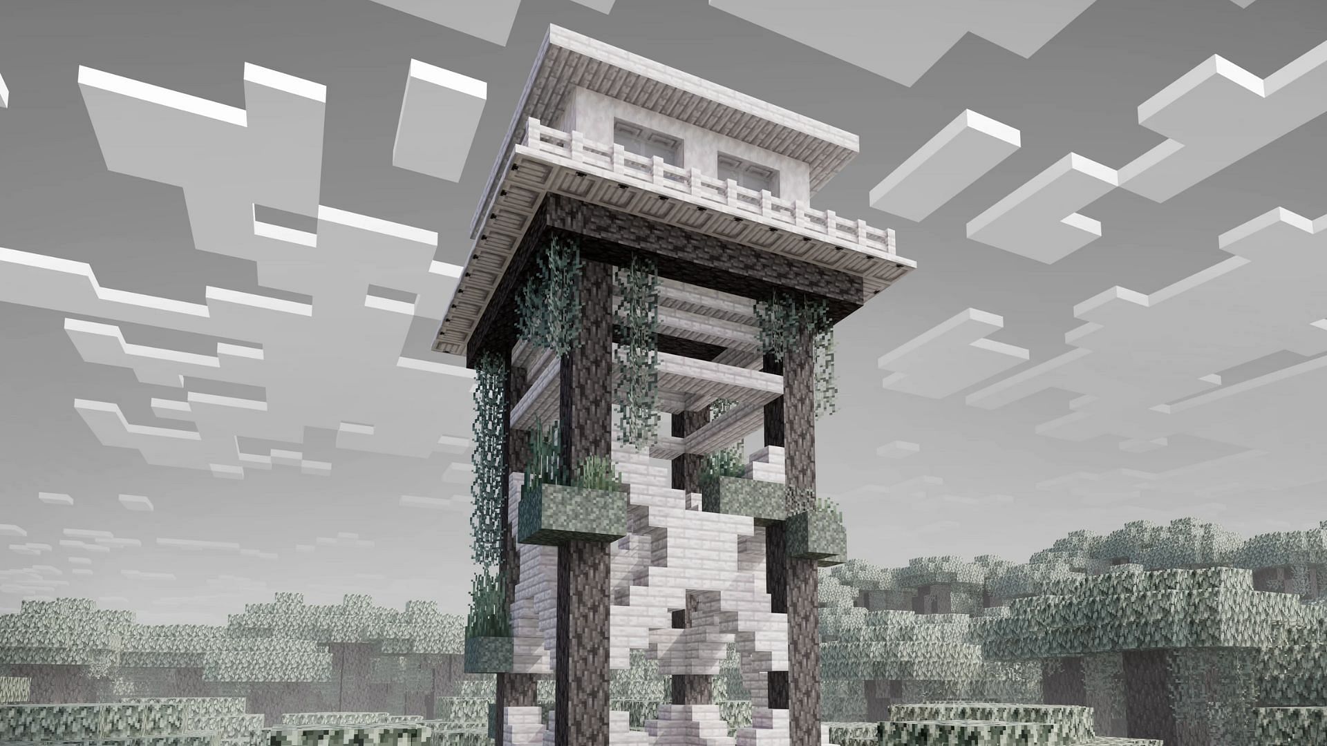 Minecraft pale garden structure ideas