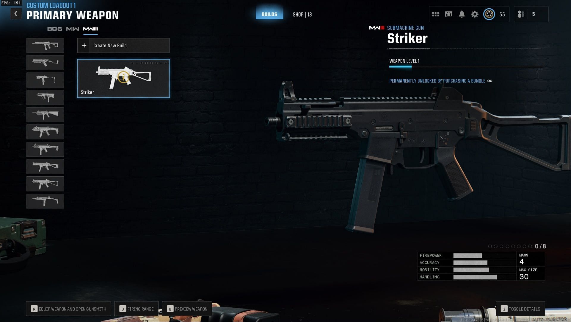 Striker SMG in Warzone (Image via Activision)