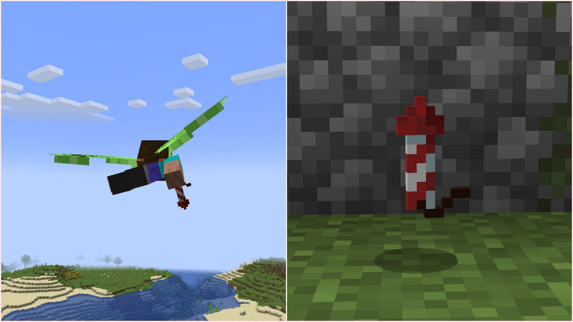 There is a certain technique to properly use firework rockets with elytra (Image via Mojang Studios)