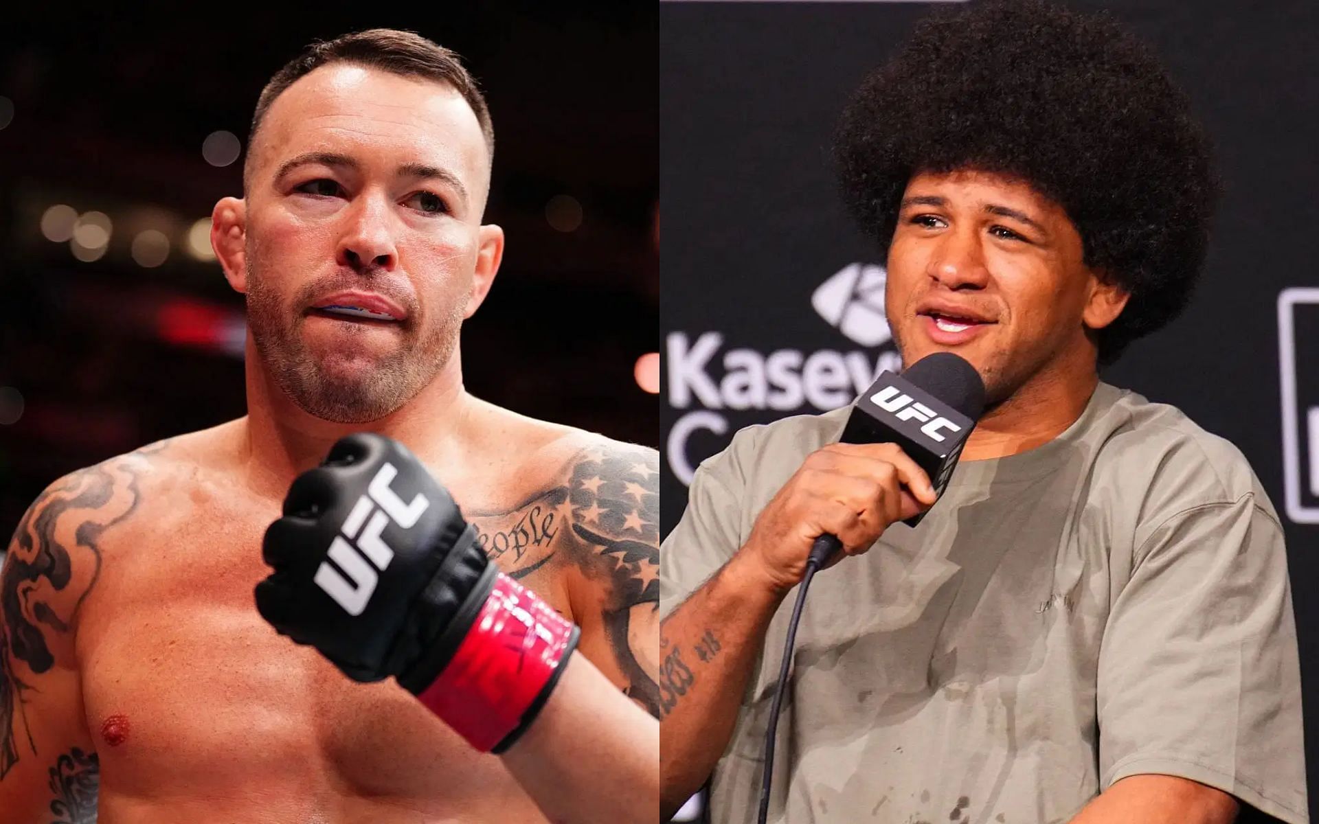 Gilbert Burns (right) shares new story about &quot;fake&quot; Colby Covintong (left) interaction at concert [Images courtesy: Getty Images]