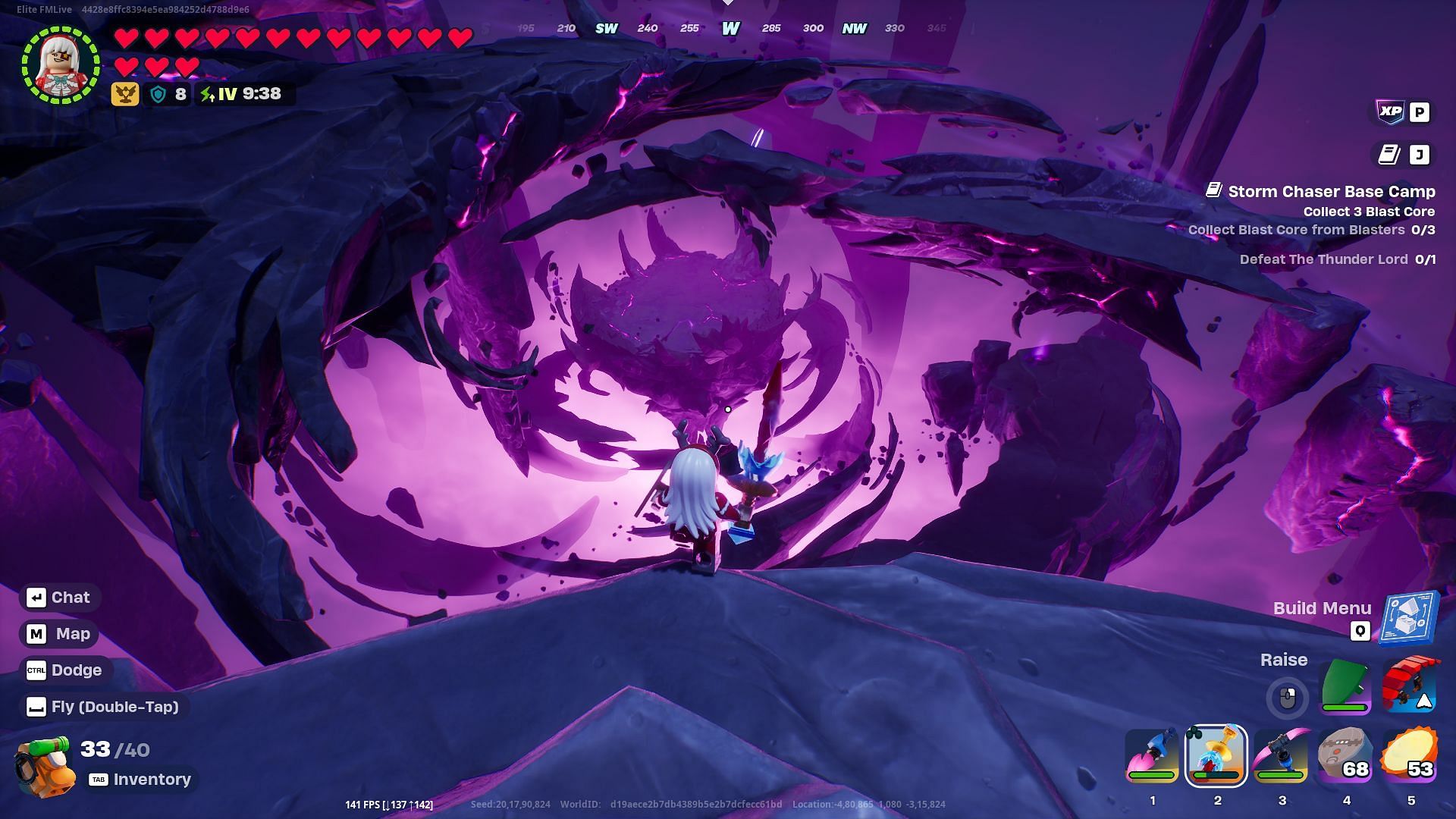 Complete all the levels of the Storm caves in LEGO Fortnite Odyssey to reach the boss fight (Image via Epic Games)