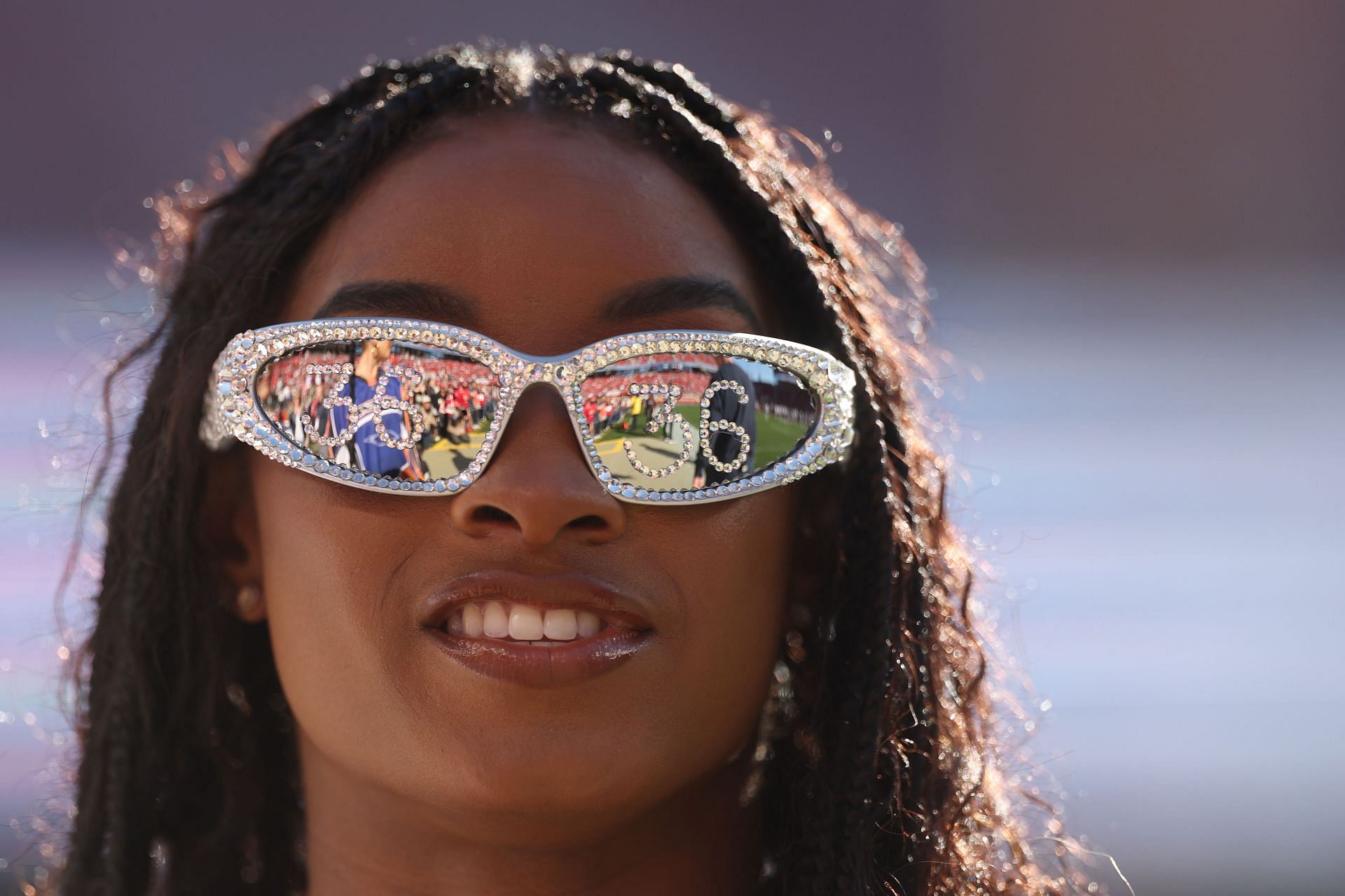 Chicago Bears v San Francisco 49ers - Simone Biles in attendance (Source: Getty)