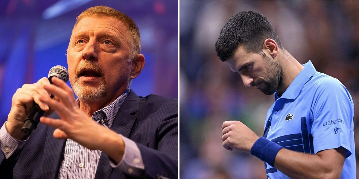 Boris Becker (L) and Novak Djokovic (R); ( Source - Getty)