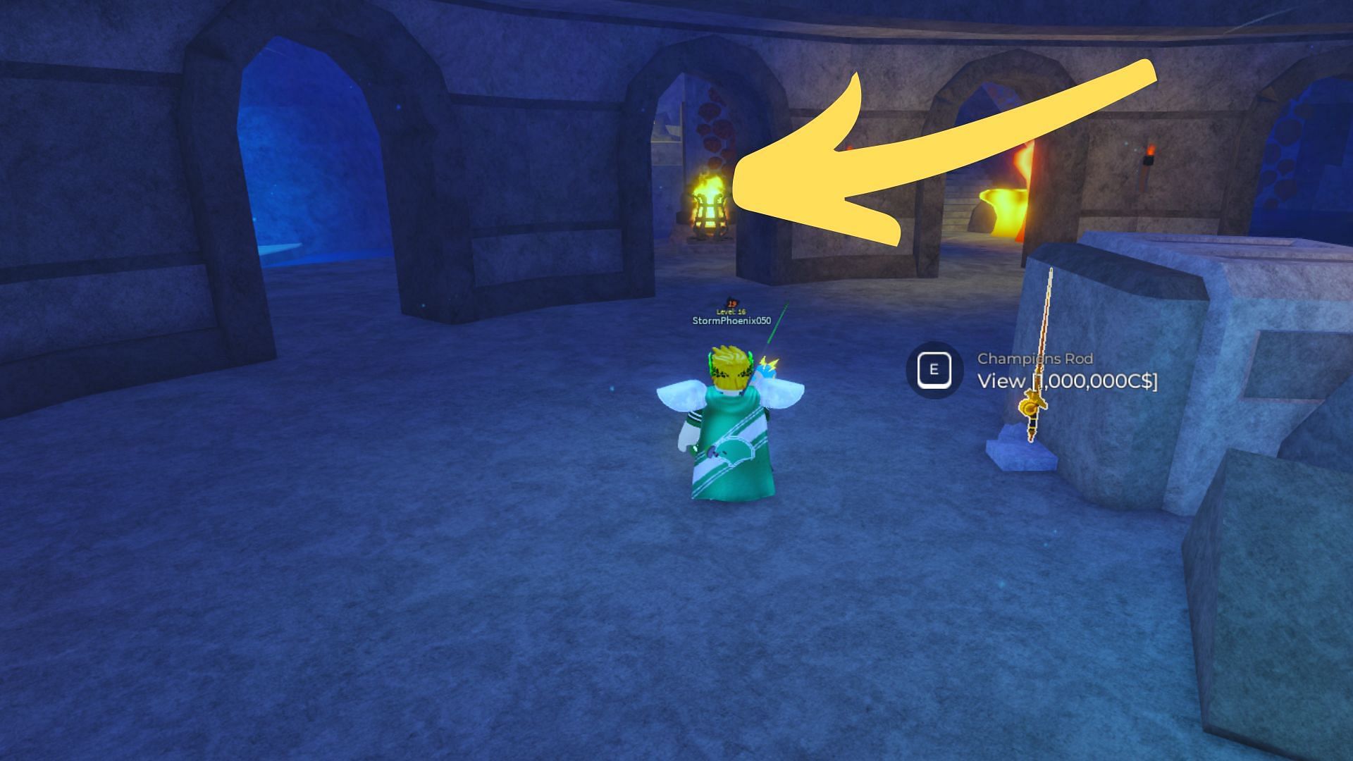 Take this path to reach the portal (Image via Roblox)