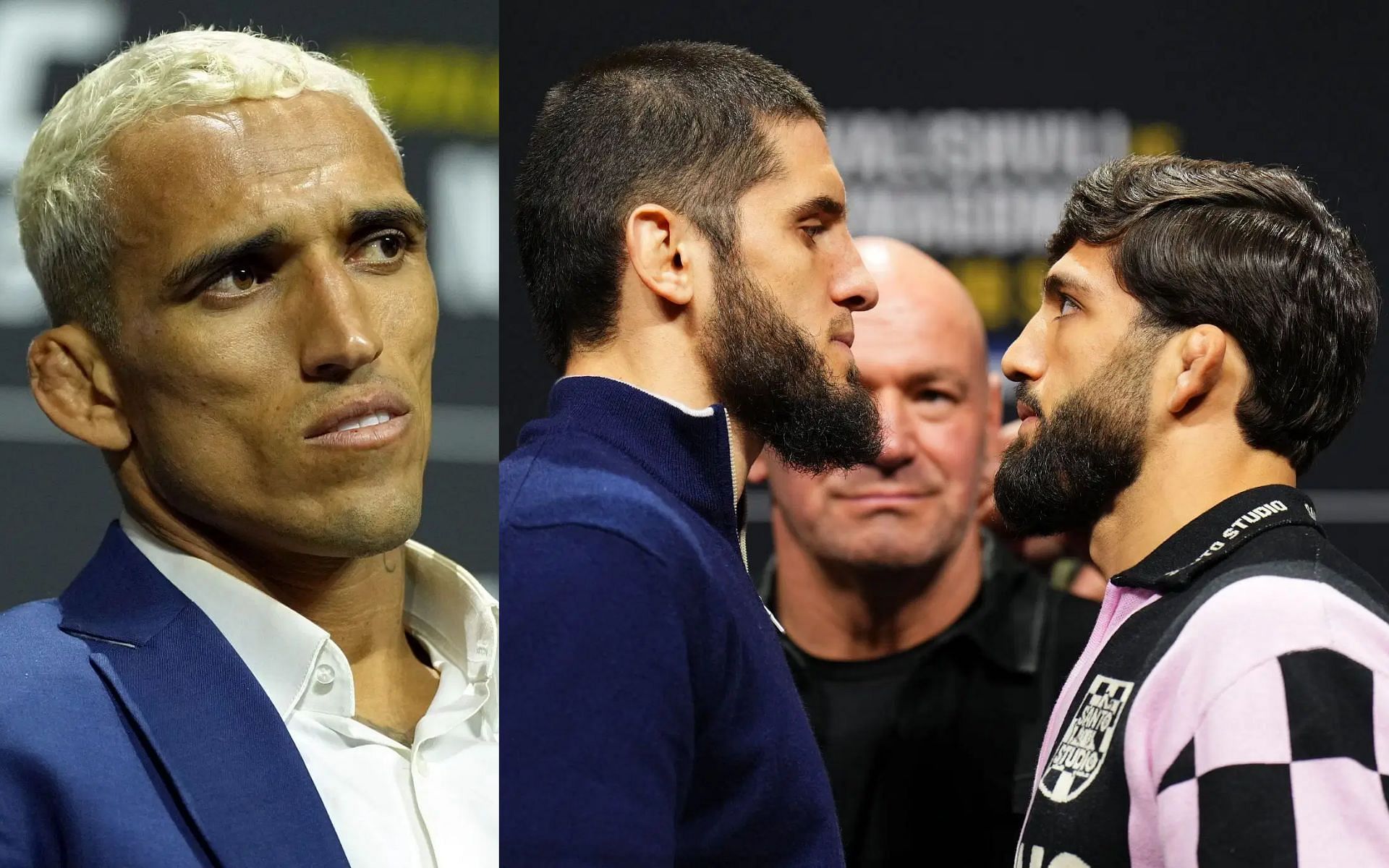 Charles Oliveira (left) predicts Islam Makhachev vs. Arman Tsarukyan (right) [Images courtesy: Getty Images]