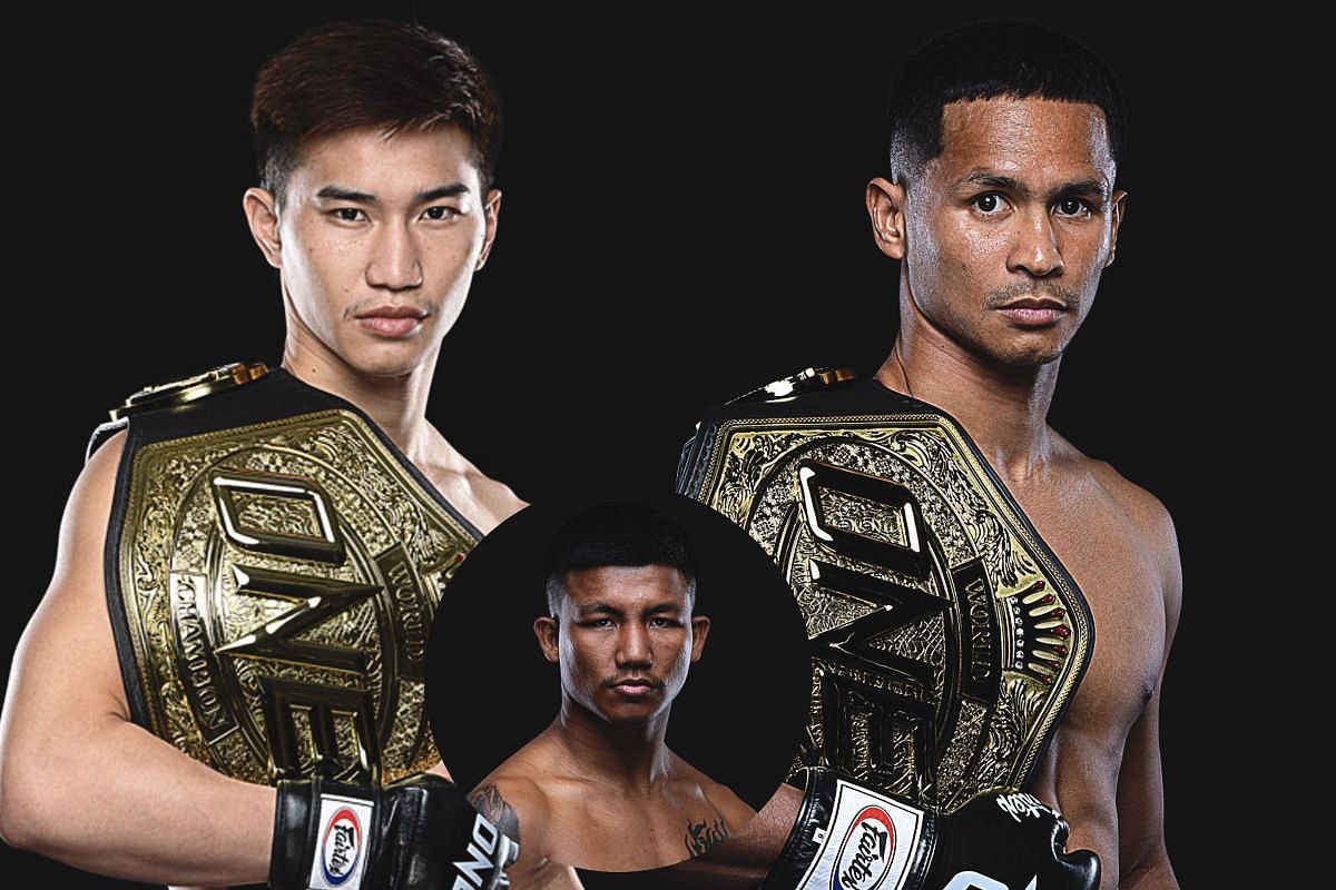 Rodtang (M) talks about Tawanchai (L) vs Superbon (R) | Photo by ONE Championship