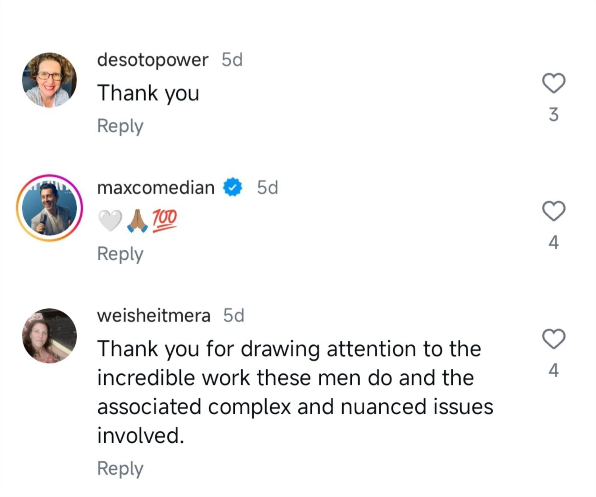 More comments under the viral video, (Photo via Instagram/@johnlegend)