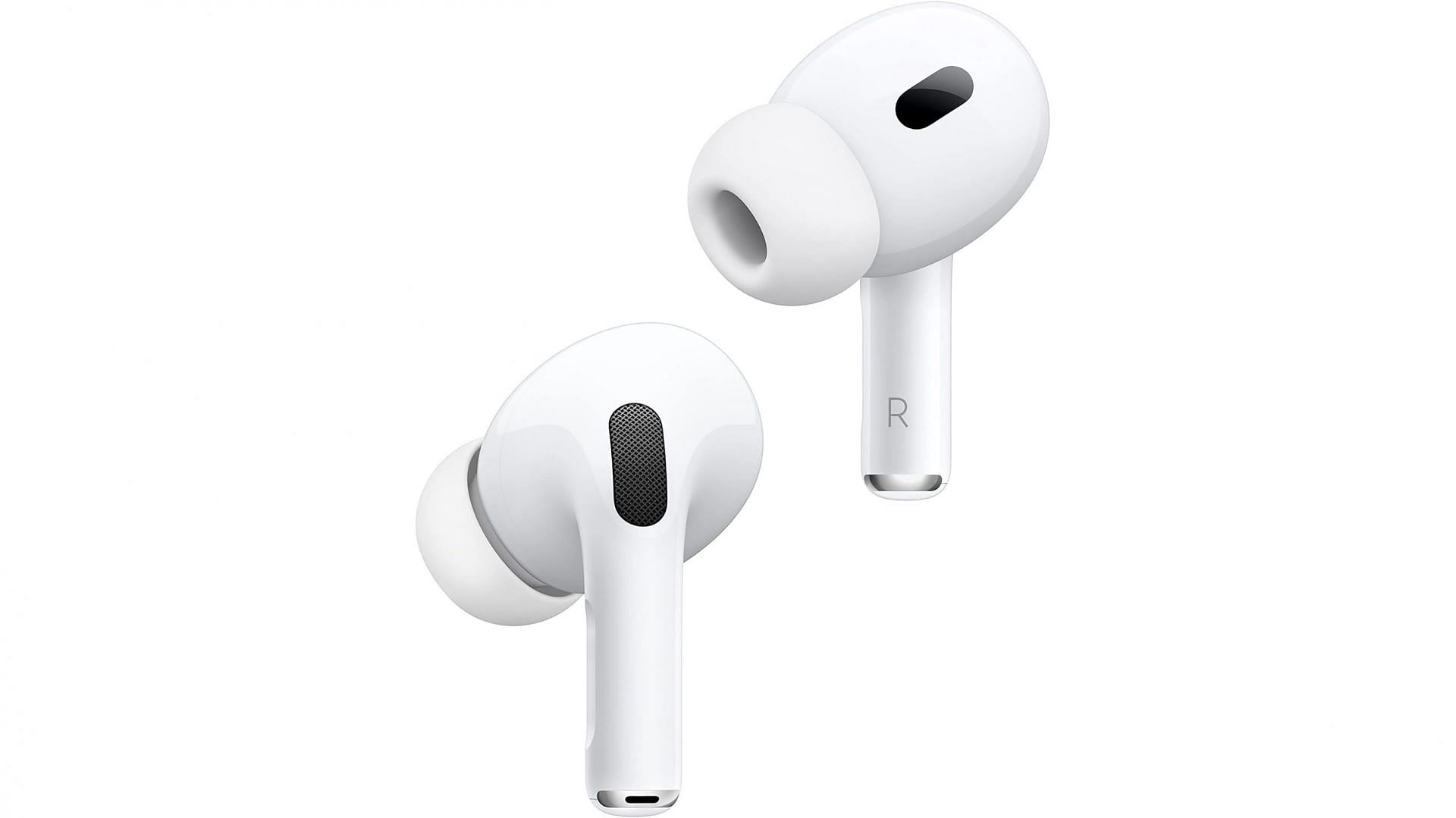 The AirPods Pro 2&#039;s design (Image via Apple, Amazon)