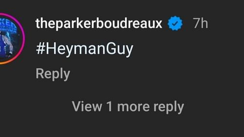 Screenshot of Boudreaux's comment