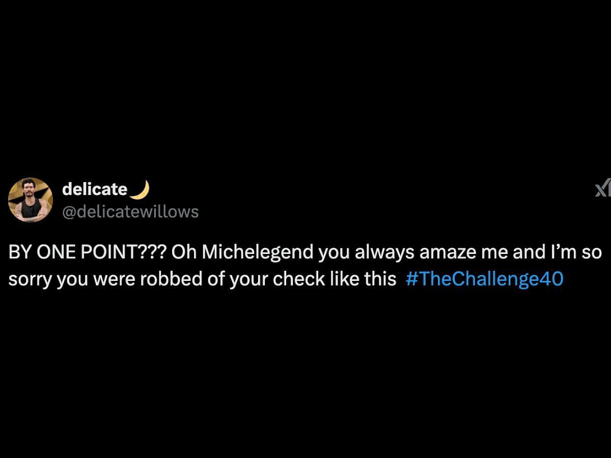 The Challenge fans praise Michele (Image via X/@delicatewillows)