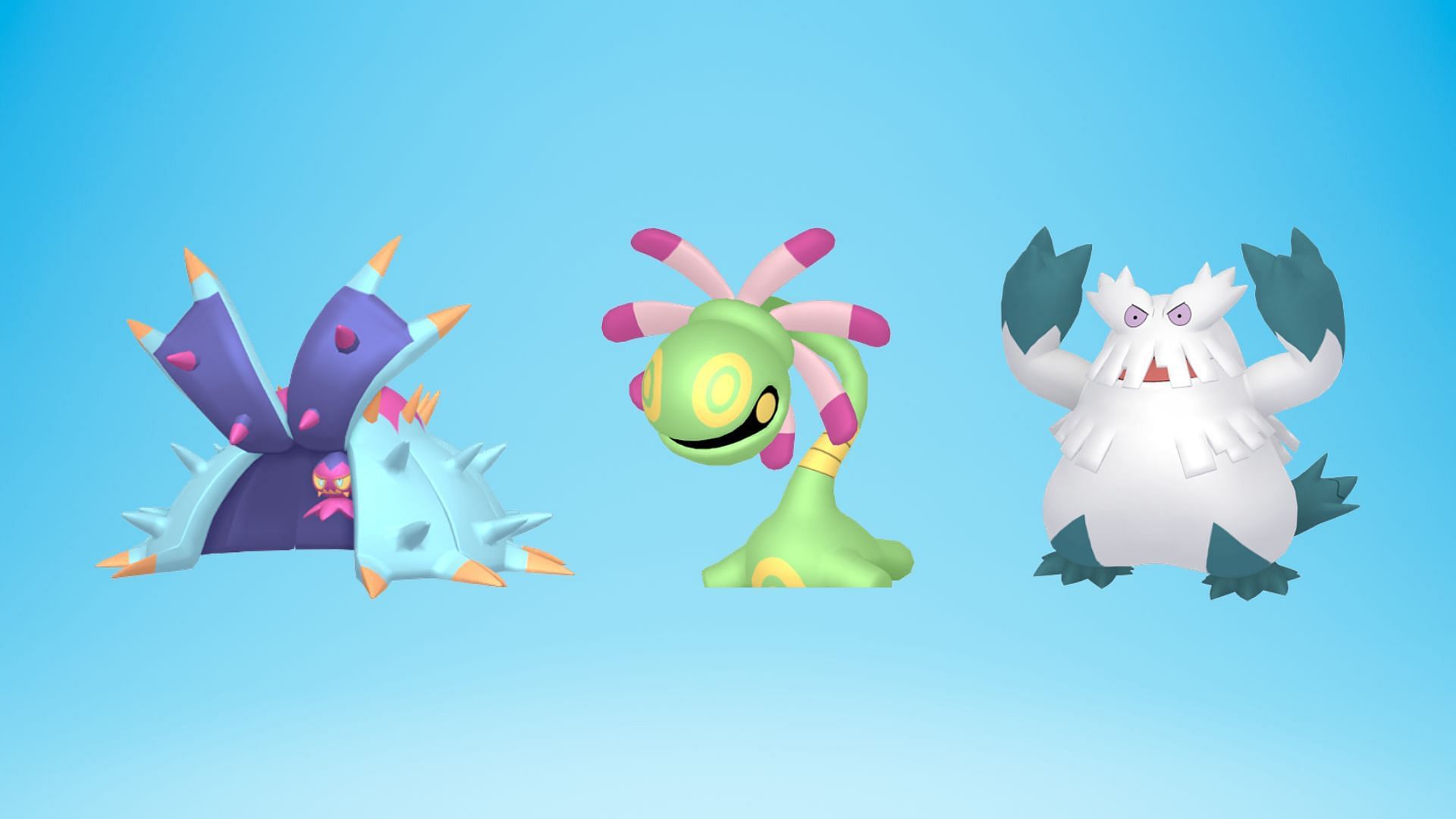 Toxapex, Cradily, and Abomasnow (Image via TPC)