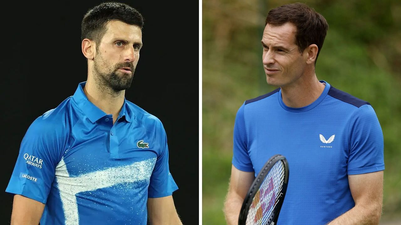 Novak Djokovic (L), Andy Murray (R) Source: Getty