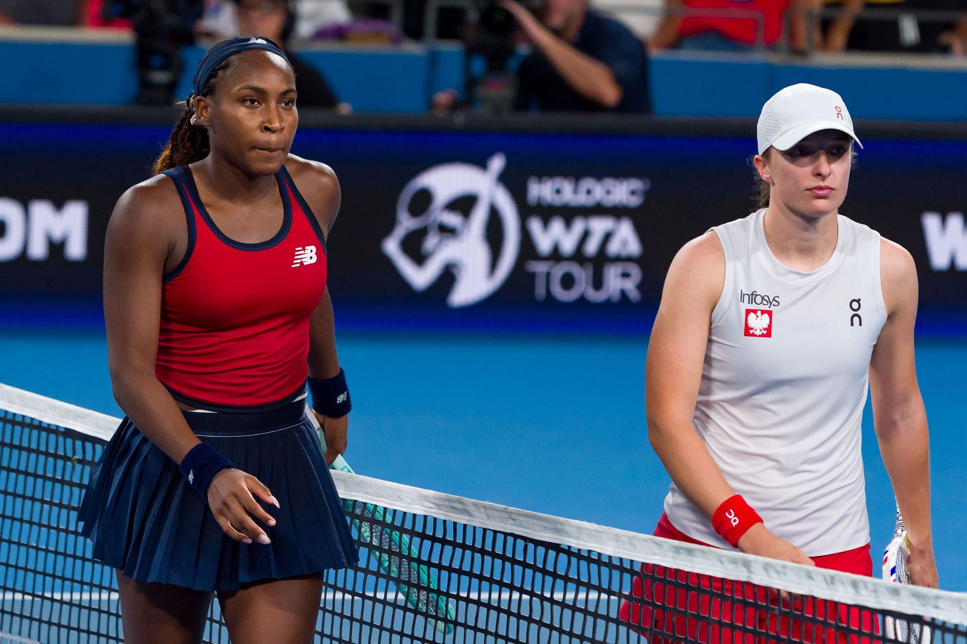 Coco Gauff and Iga Swiatek at the United Cup 2025. (Photo: Getty)