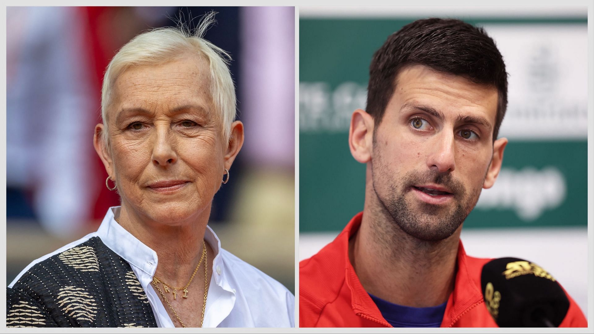 Martina Navratilova and Novak Djokovic, Source: Getty