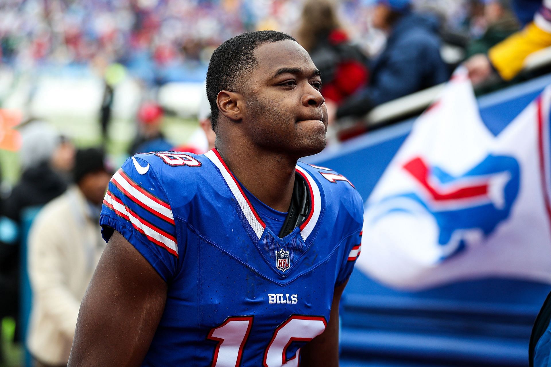 Amari Cooper (18) in action for the Buffalo Bills during an NFL game. (Credits: Getty)