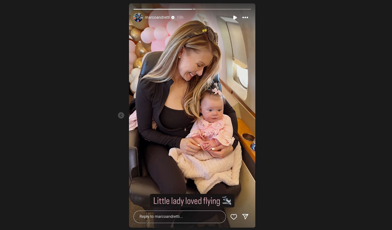 Andretti&#039;s story of fiancee Billie Jo and daughter Miura - Source: via @marcoandretti on Instagram