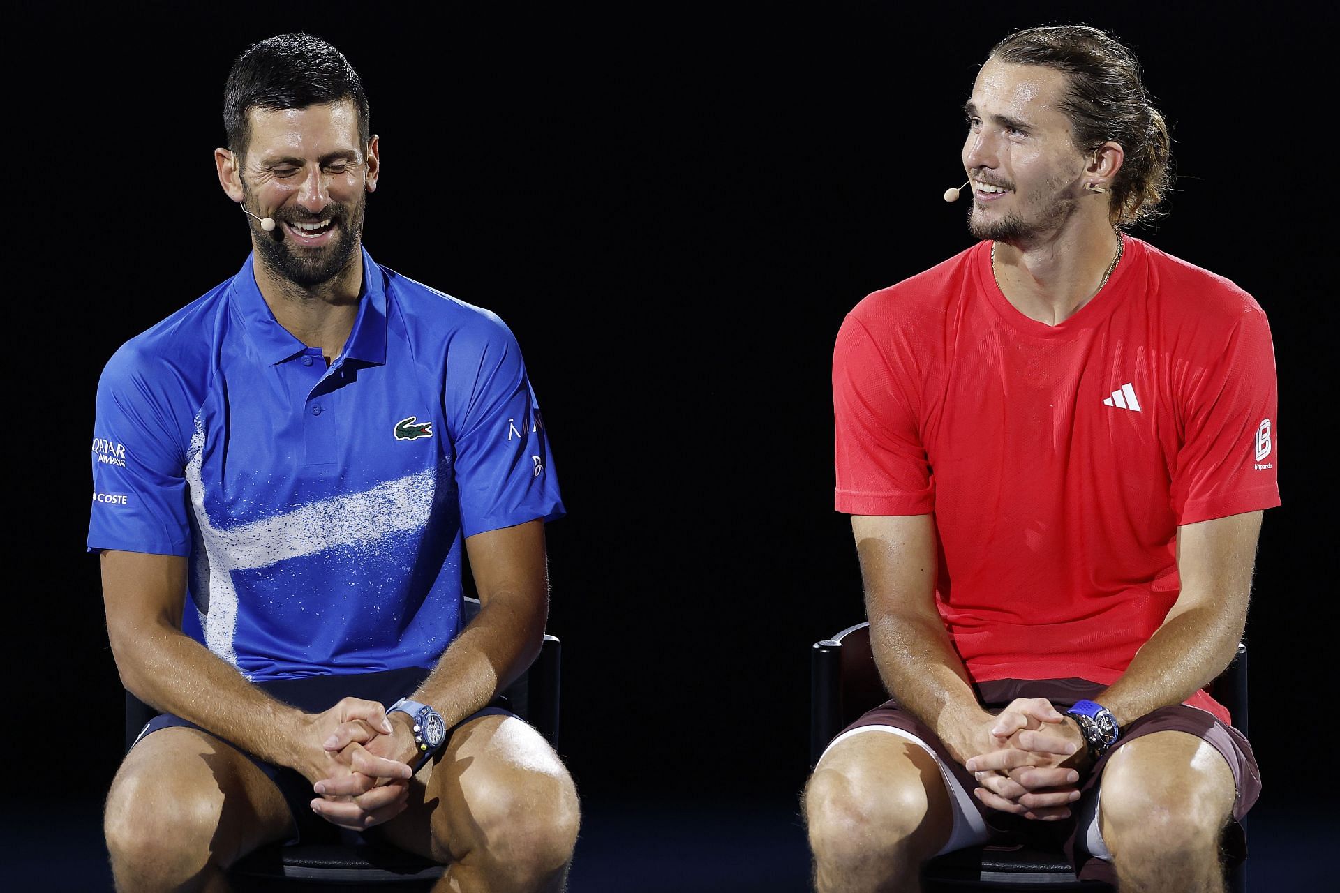 Novak Djokovic and Alexander Zverev at 2025 Australian Open Previews - Source: Getty