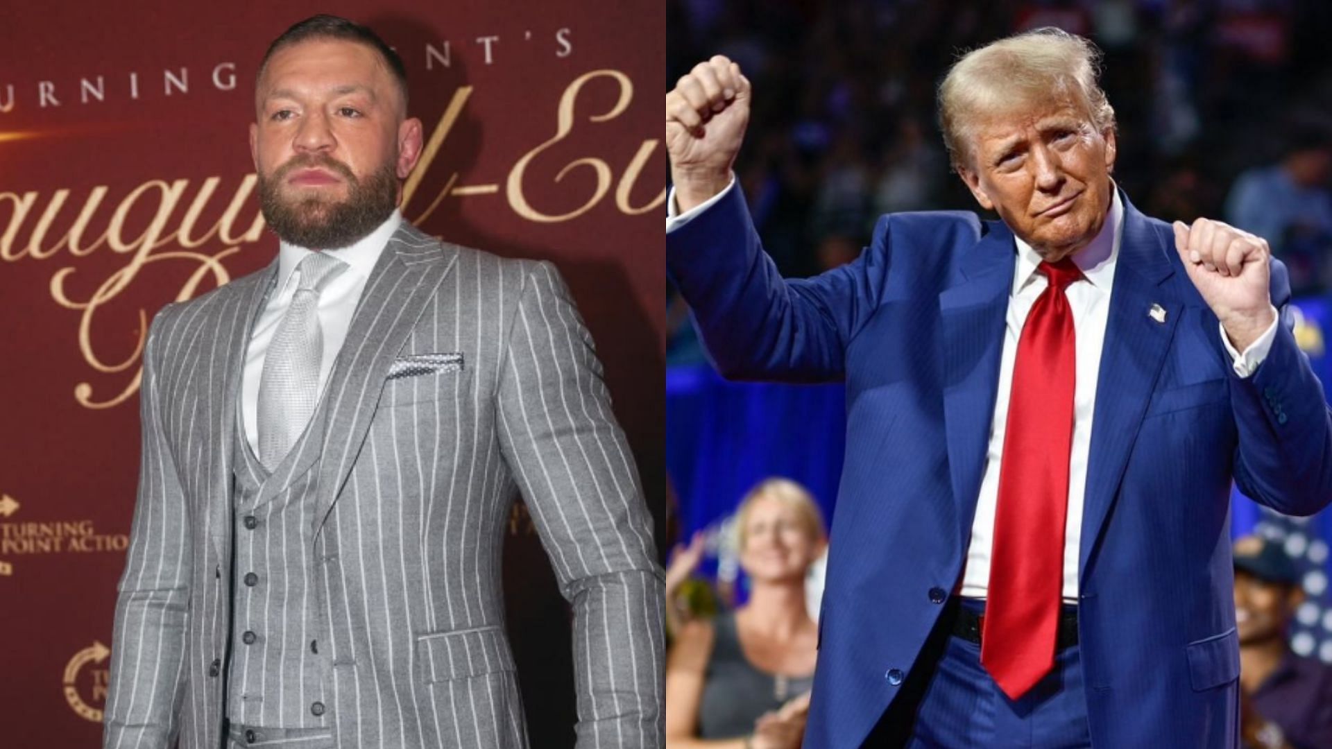 Conor McGregor (left) flaunts expensive bracelet at Donald Trump (right) inauguration [Images courtesy of @thenotoriousmma &amp; @realdonaldtrump on Instagram]