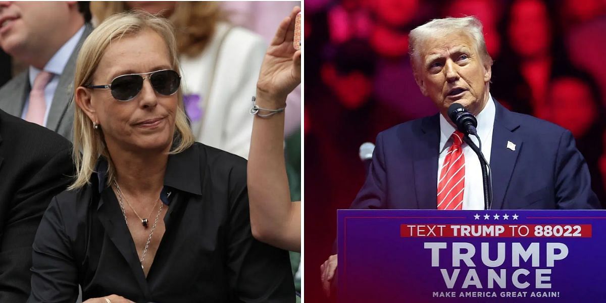 Martina Navratilova and Donald Trump